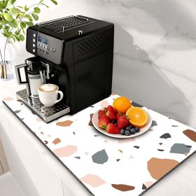 Coffee Bar Mat for Countertop, 17" X 28' Super Absorbent Dish Drying Mat, Large Kitchen Counter Mats Fits Under Coffee Maker
