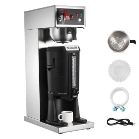 Commercial Drip Coffee Maker, 16-17 Cups Machine with 2.5 L Thermal Carafe, Keep Warm for 4 Hours, Stainless Steel Brewer with Auto Water Filling