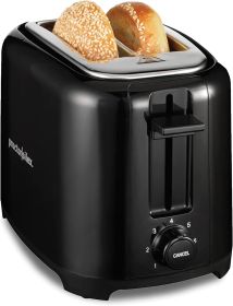 2-Slice Toaster with Extra Wide Slots for Bagels, Cool-Touch Walls, Shade Selector, Toast Boost, Auto Shut-off and Cancel Button, Black (22305)
